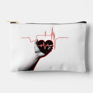 Pochette À Accessoires Heartbeat Love Design – Hand Holding Heart