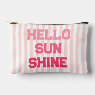 Pochette À Accessoires Hello Sunshine - Cute Peacht Pink Stripes