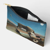 Pochette À Accessoires Henri Rousseau Dormir Gitan Lion Peinture (Ouvrir)
