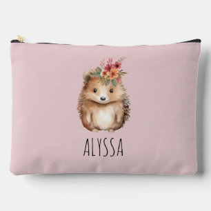 Pochette À Accessoires Hérisson, Coque de crayon personnalisé ou