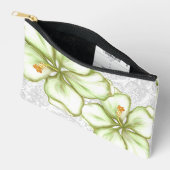 Pochette À Accessoires Hibiscus & dentelle BLANC (Ouvrir)