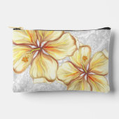 Pochette À Accessoires Hibiscus & dentelle JAUNE (Recto)