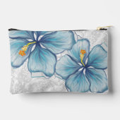 Pochette À Accessoires Hibiscus & dentelle TURQUOISE (Verso)