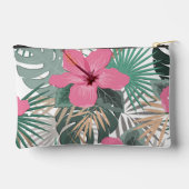 Pochette À Accessoires Hibiscus rose tropical (Verso)