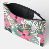 Pochette À Accessoires Hibiscus rose Tropical (Ouvrir)