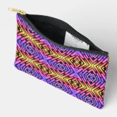 Pochette À Accessoires High Tech Sci Fi Néon Violet Jaune Rose (Ouvrir)