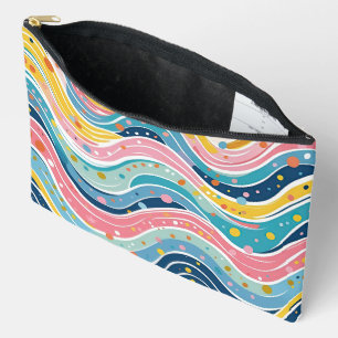 Pochette À Accessoires Hippie amusante et colorée Art Abstrait