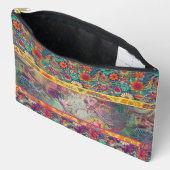 Pochette À Accessoires Hippie rétro : Imaginaire floral Pouch zippé (Ouvrir)