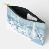 Pochette À Accessoires Hiver bleu glace à Paris (Ouvrir)