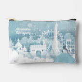 Pochette À Accessoires Hiver bleu glace à Paris (Recto)