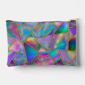 Pochette À Accessoires Holographique élégant chic faux or géométrique gir (Verso)