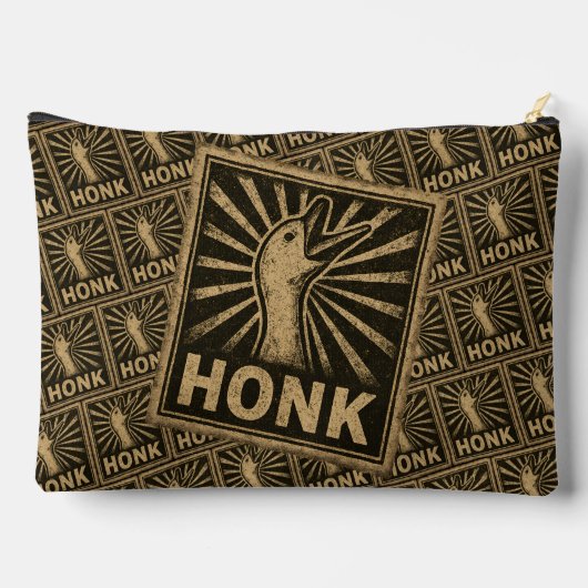 Pochette À Accessoires Honk Goose Funny Duck Chicken Mème (Verso)