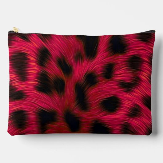 Pochette À Accessoires Hot Pink Leopard Print Faux (Recto)