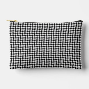 Pochette À Accessoires Houndstooth noir et blanc par Shirley Taylor