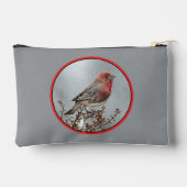 Pochette À Accessoires House Finch in Winter Snow Photo originale (Verso)