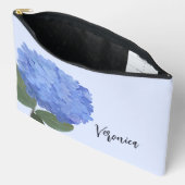 Pochette À Accessoires Hydrangea Floral Blooms Nom personnalisé (Ouvrir)