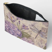 Pochette À Accessoires Hydrangeas Chic Usés Violets (Ouvrir)