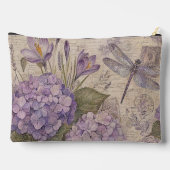 Pochette À Accessoires Hydrangeas Chic Usés Violets (Verso)