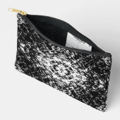 Pochette À Accessoires Hypnotic Abstract Black And White Modern Art (Ouvrir)