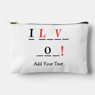 Pochette À Accessoires I Love You-Hangman Style par Shirley Taylor