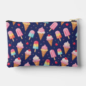 Pochette À Accessoires Ice cream, popsicles and cherries pattern (Verso)