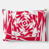 Pochette À Accessoires Illusion abstraite rouge blanc (Verso)