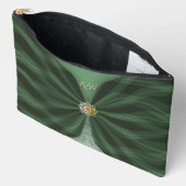 Pochette À Accessoires Illusion de textile botanique monogrammé vert   (Ouvrir)
