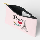 Pochette À Accessoires Illustration d'amour de la Tour Eiffel (Ouvrir)