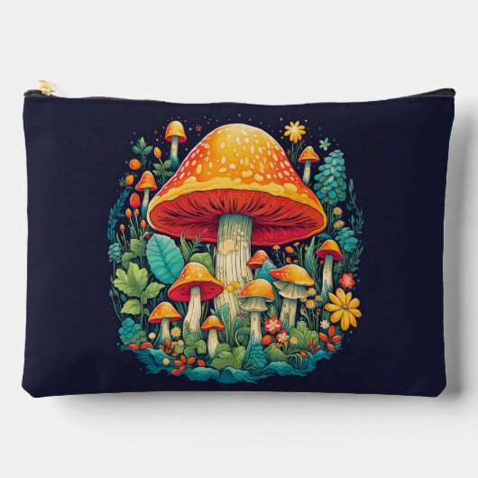 Pochette À Accessoires Illustration de champignon mignonne et créative (Recto)