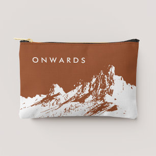Pochette À Accessoires Illustration de la montagne Sienne