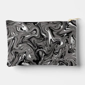 Pochette À Accessoires Illustration de marbre abstrait Noir (Verso)
