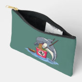 Pochette À Accessoires Illustration d'un dauphin mangeant des ramen (Ouvrir)