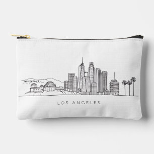 Pochette À Accessoires Illustration minimaliste de la skyline de Los Ange