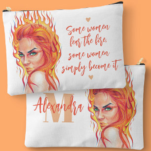 Pochette À Accessoires Imaginaire sans peur Flames Citation d'incendie Mo