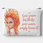 Pochette À Accessoires Imaginaire sans peur Flames Citation d'incendie Mo (Recto)