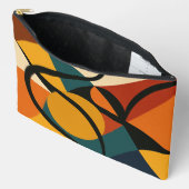 Pochette À Accessoires Impression abstraite africaine  (Ouvrir)