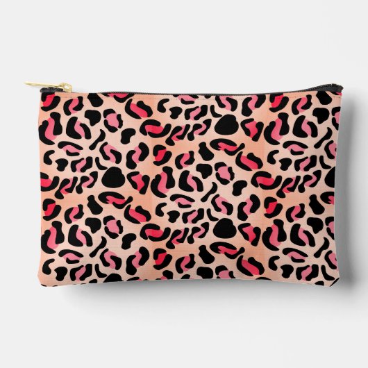 Pochette À Accessoires Impression d'animal de motif léopard moderne (Recto)