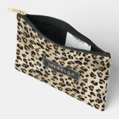 Pochette À Accessoires Impression d'animal léopard avec fausse feuille no (Ouvrir)