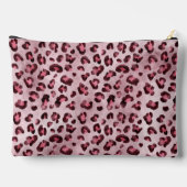 Pochette À Accessoires Impression d'animal léopard rose avec faux feuille (Verso)