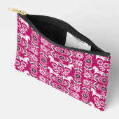Pochette À Accessoires Impression de cheval suédois Dala vert (Ouvrir)