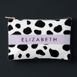 Pochette À Accessoires Impression De Vache, Spots De Vache, Noir Et Blanc<br><div class="desc">Motif de vache élégante,  chic et sophistiquée,  noir et blanc. Un cadeau moderne et branché,  parfait pour l'amant poster de animal de votre vie. Personnalisez en ajoutant votre nom,  votre pseudonyme,  votre monogramme ou vos initiales.</div>