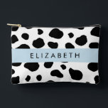 Pochette À Accessoires Impression De Vache, Spots De Vache, Noir Et Blanc<br><div class="desc">Motif de vache élégante,  chic et sophistiquée,  noir et blanc. Un cadeau moderne et branché,  parfait pour l'amant poster de animal de votre vie. Personnalisez en ajoutant votre nom,  votre pseudonyme,  votre monogramme ou vos initiales.</div>