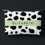 Pochette À Accessoires Impression De Vache, Spots De Vache, Noir Et Blanc<br><div class="desc">Motif de vache élégante,  chic et sophistiquée,  noir et blanc. Un cadeau moderne et branché,  parfait pour l'amant poster de animal de votre vie. Personnalisez en ajoutant votre nom,  votre pseudonyme,  votre monogramme ou vos initiales.</div>