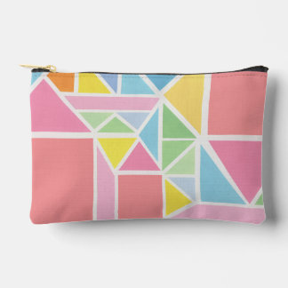 Pochette À Accessoires Impression géométrique Spring Pastels