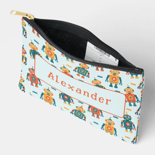 Pochette À Accessoires Impression robotique personnalisable (Ouvrir)