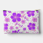 Pochette À Accessoires Impression simple de fleurs à l'aquarelle violette (Verso)