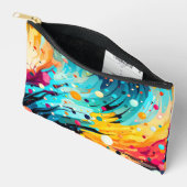 Pochette À Accessoires Impression vibrante abstraite éclaboussée (Ouvrir)