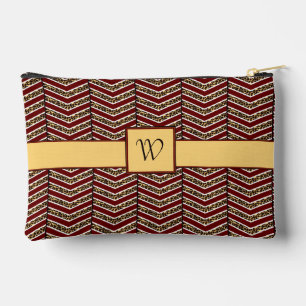 Pochette À Accessoires Imprimé Chevron Léopard