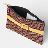 Pochette À Accessoires Imprimé Chevron Léopard (Ouvrir)