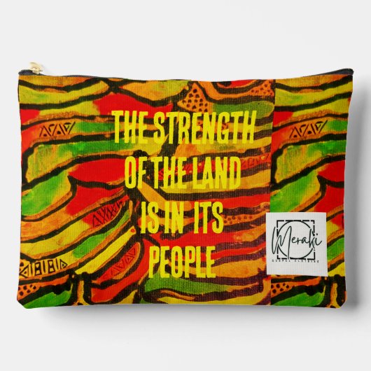 Pochette À Accessoires Imprimé Congo la force de la terre (Recto)